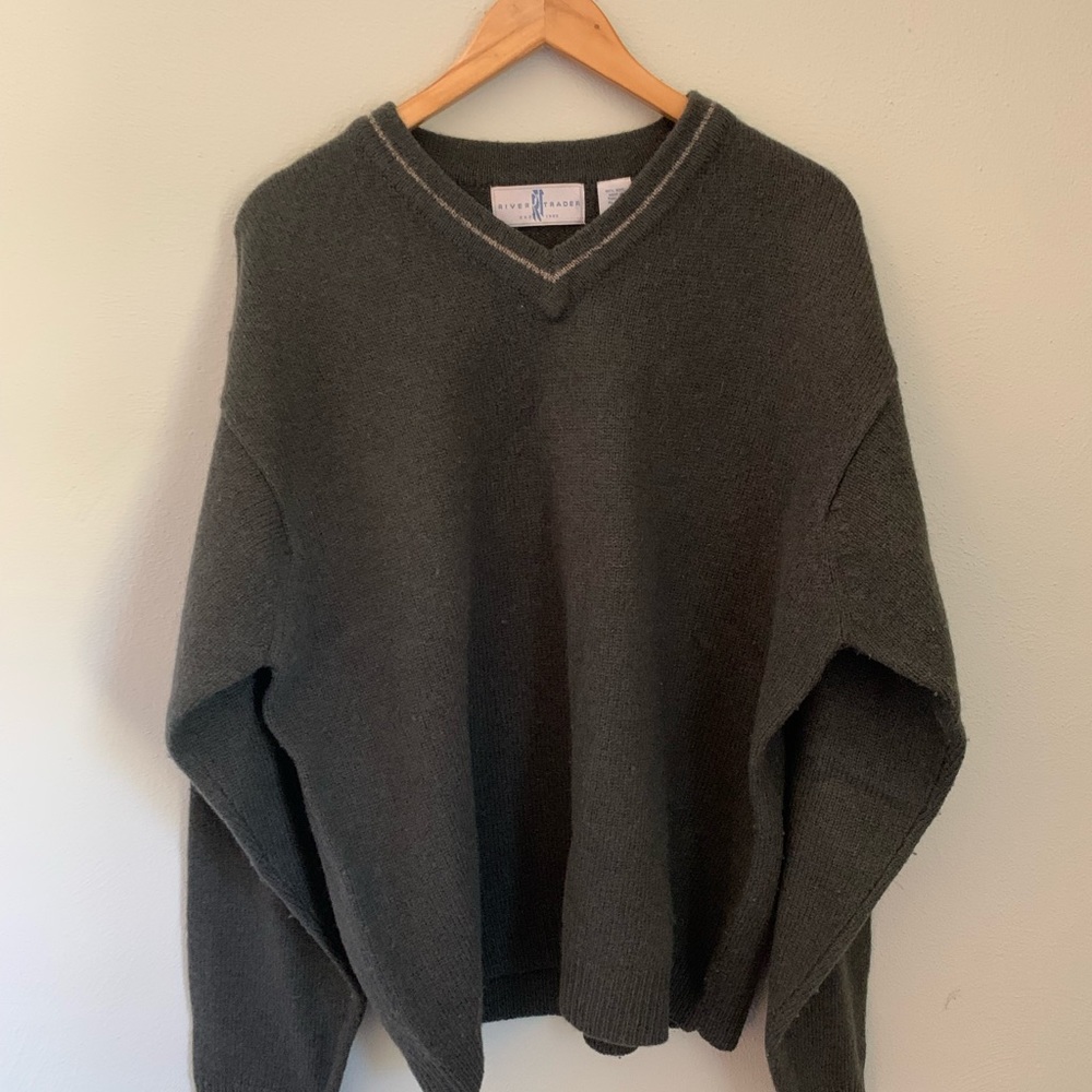 Vintage River Trader 100% Wool Sweater